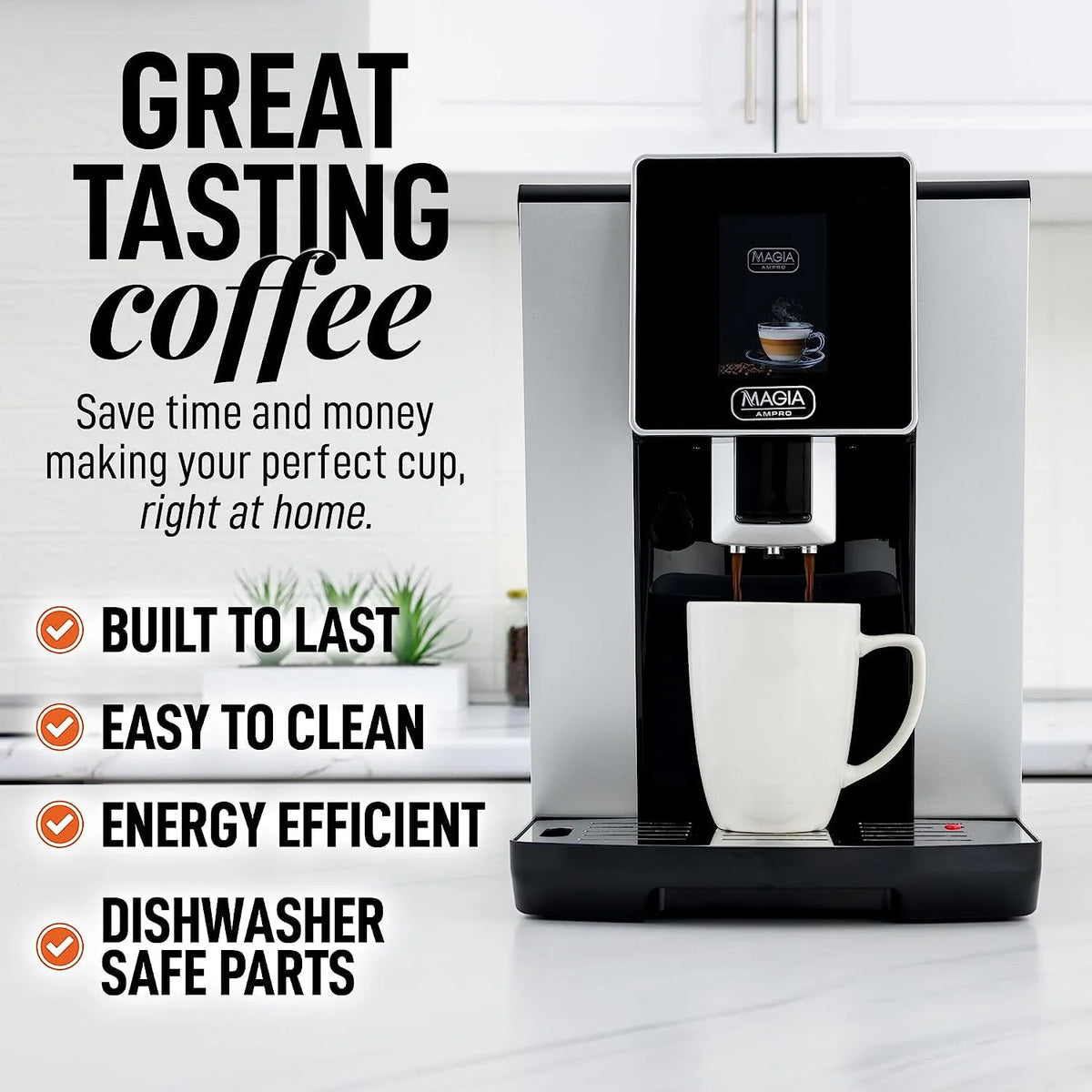 Automatic Espresso Machine with Grinder and Milk Frother Q23397