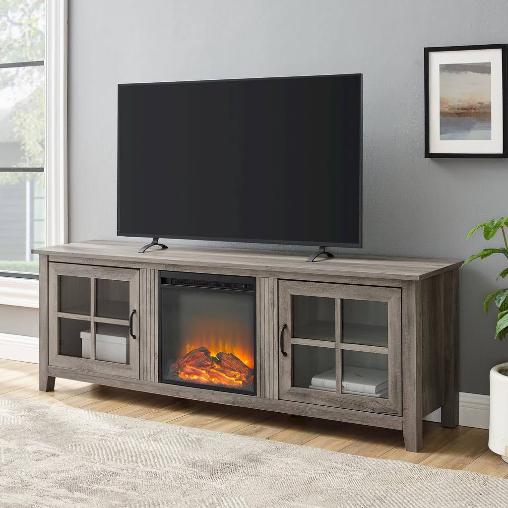 Farmhouse Fireplace TV Stand for TVs Up to 80" K6540
