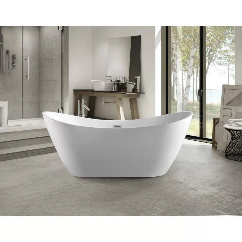 Acrylic 71 in. x 29 in. Freestanding Soaking Bathtub K680