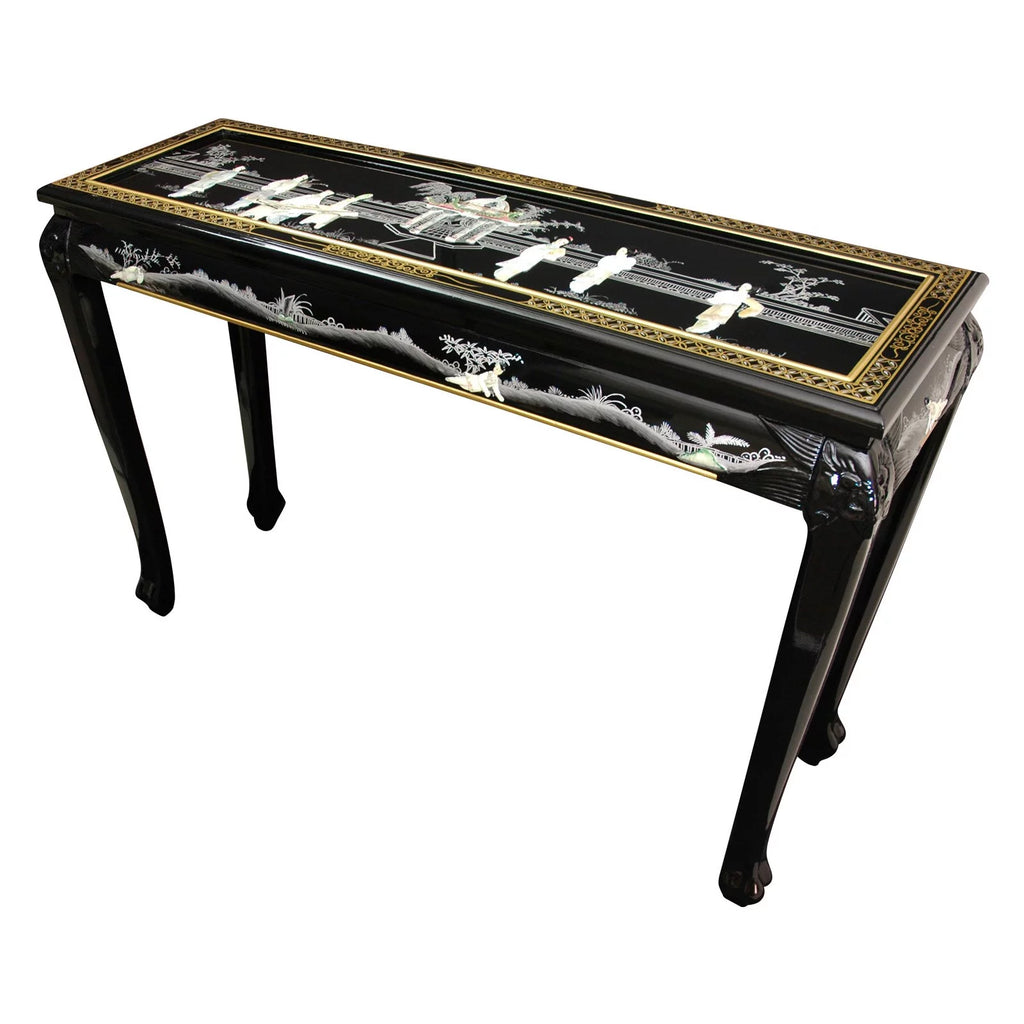 29" Mother of Pearl Lacquer Console Table E678280
