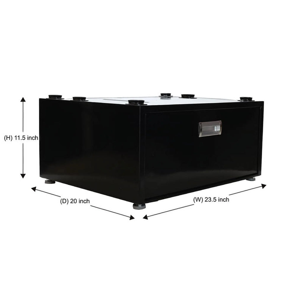 Black Laundry Pedestal with Drawer Y273