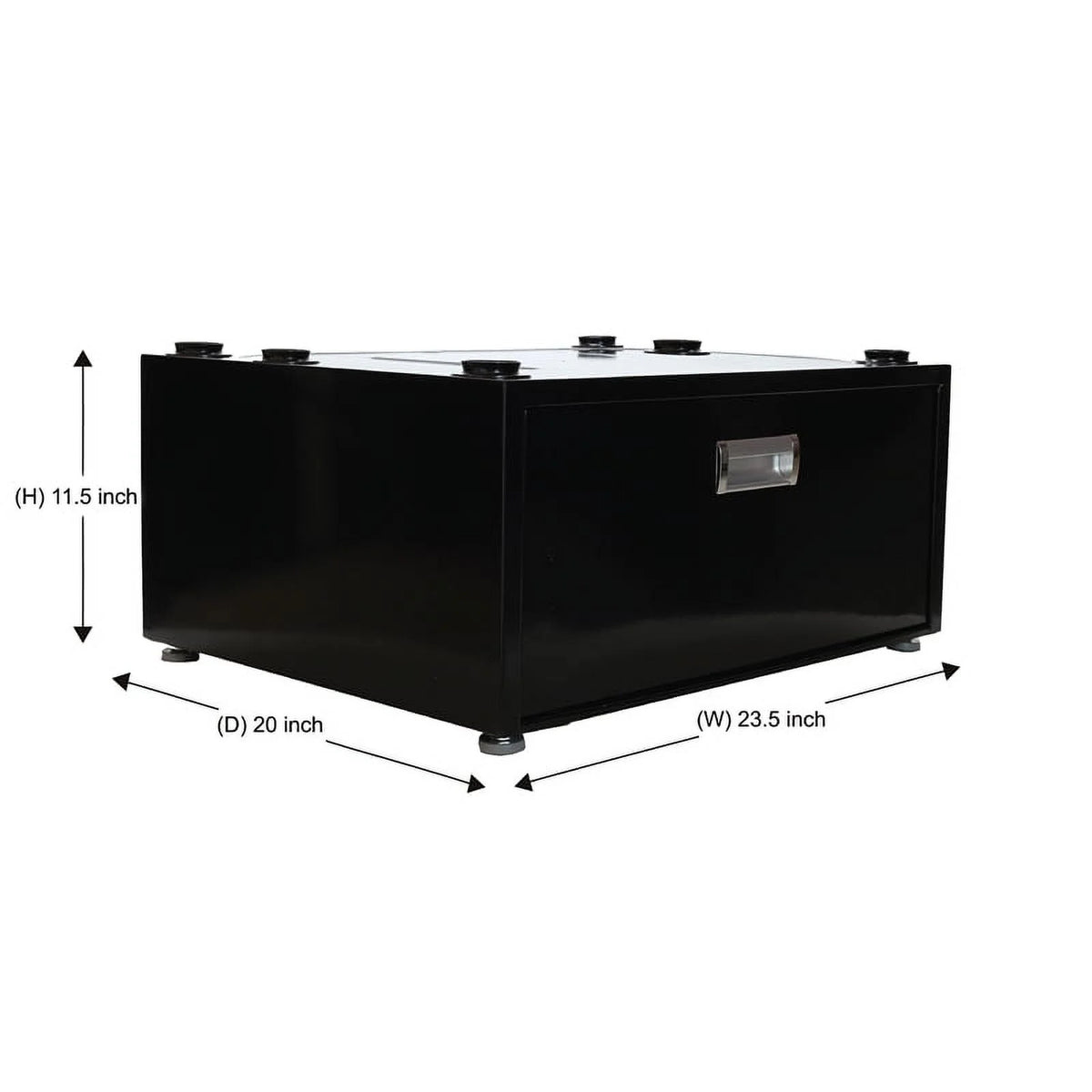 Black Laundry Pedestal with Drawer Y273