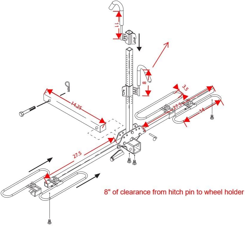 Black Hitch Mount Bike Rack R516