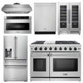 48 Propane Gas Range, Range Hood, Refrigerator with Water & Ice Dispenser, Dishwasher, Wine Cooler, Microwave U605525