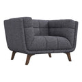 Mid Century Modern Fabric Accent Chair in Gray H77922