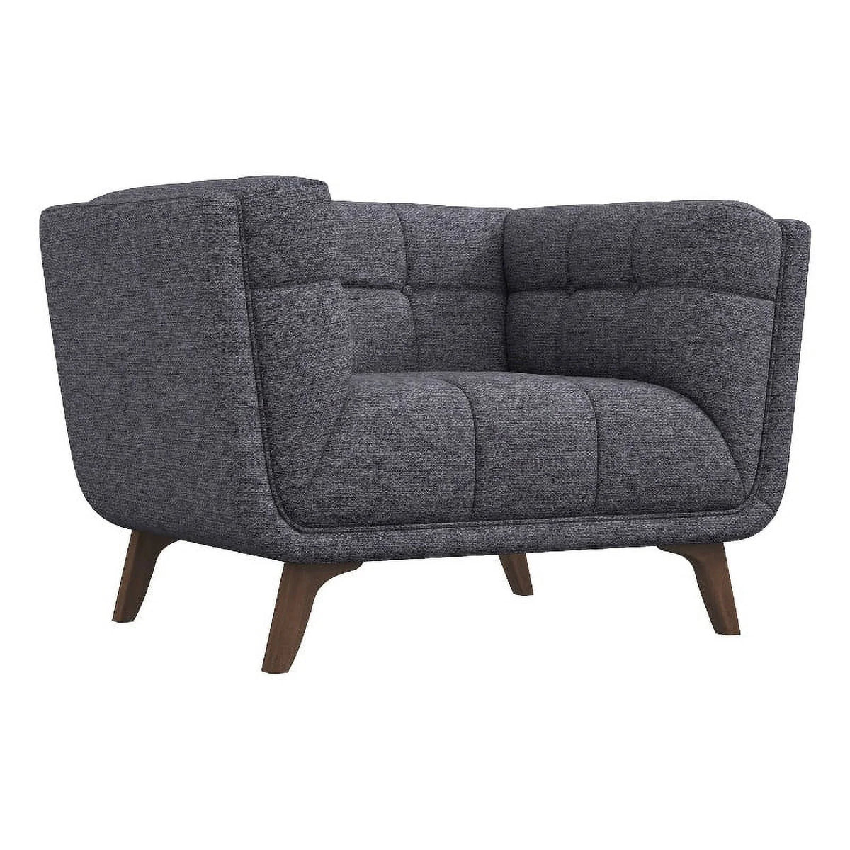 Mid Century Modern Fabric Accent Chair in Gray H77922