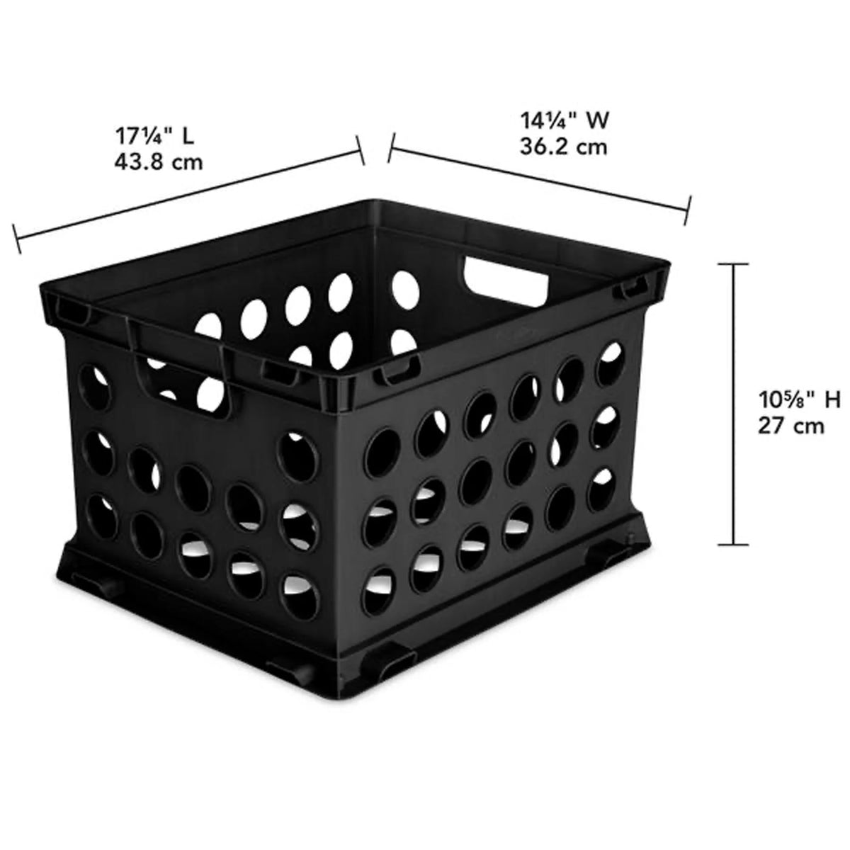 Stackable Storage Crate Organizer Bins with Handles, 18 Pack A607391
