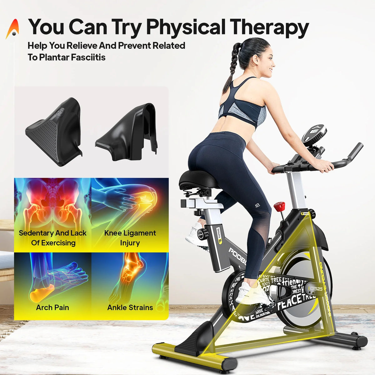 Stationary Exercise Bike Magnetic Resistance with LCD Monitor 35 Lbs Flywheel A7305