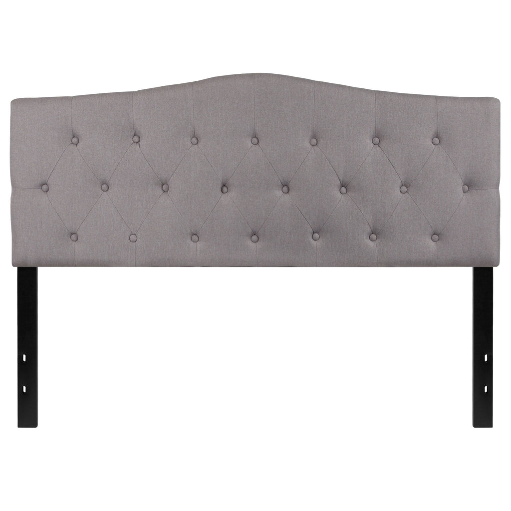 Beige Fabric Queen Size Upholstered Headboard R97523