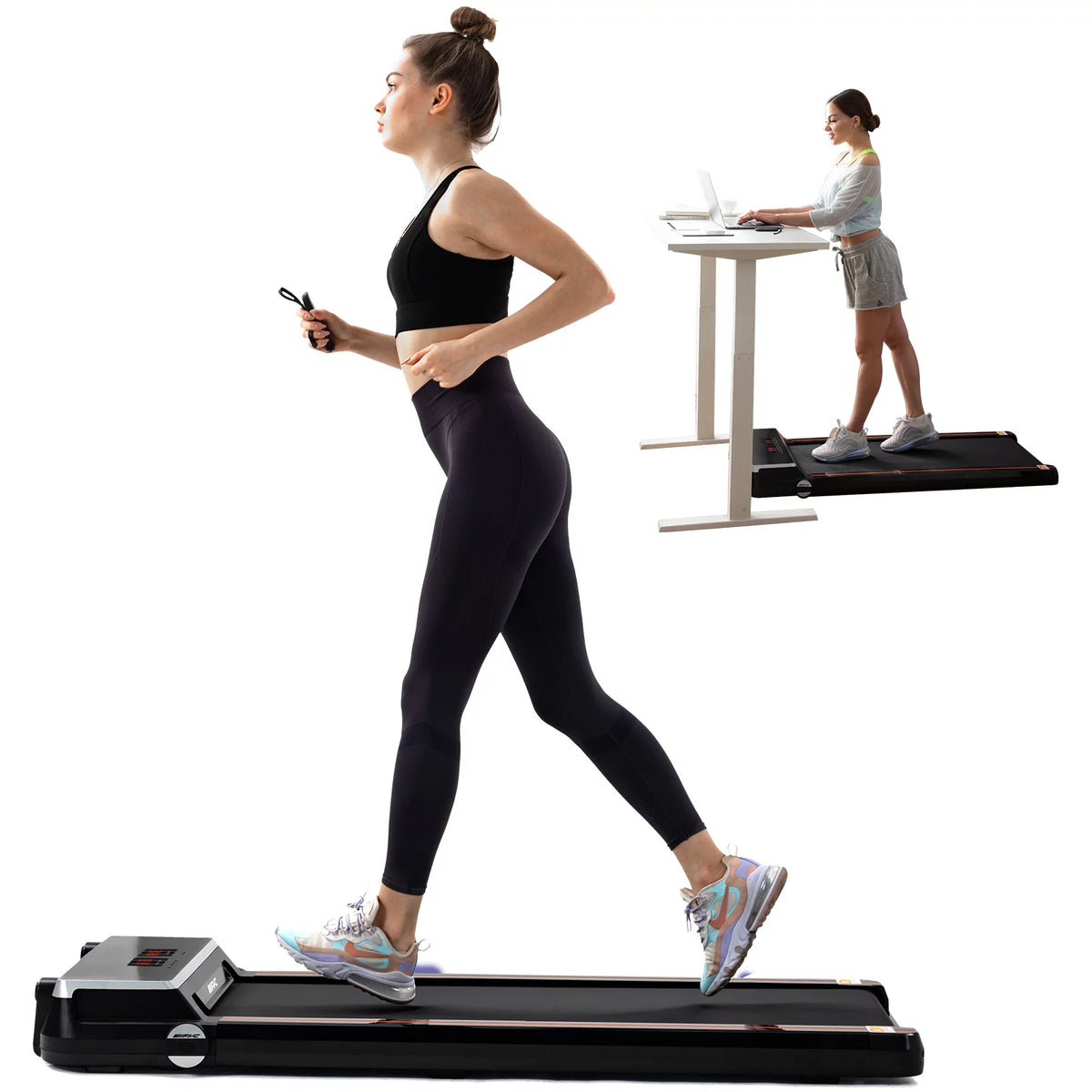 White Slim Under Desk Treadmill C5548