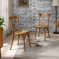 2-Pack Natural Resin X-Back Dining Chair G799