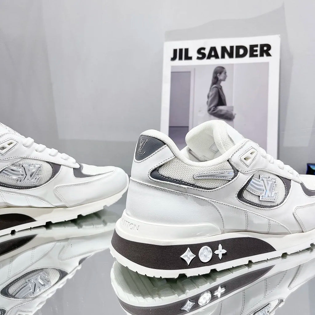 White Iridescent Textile Sneaker S64992