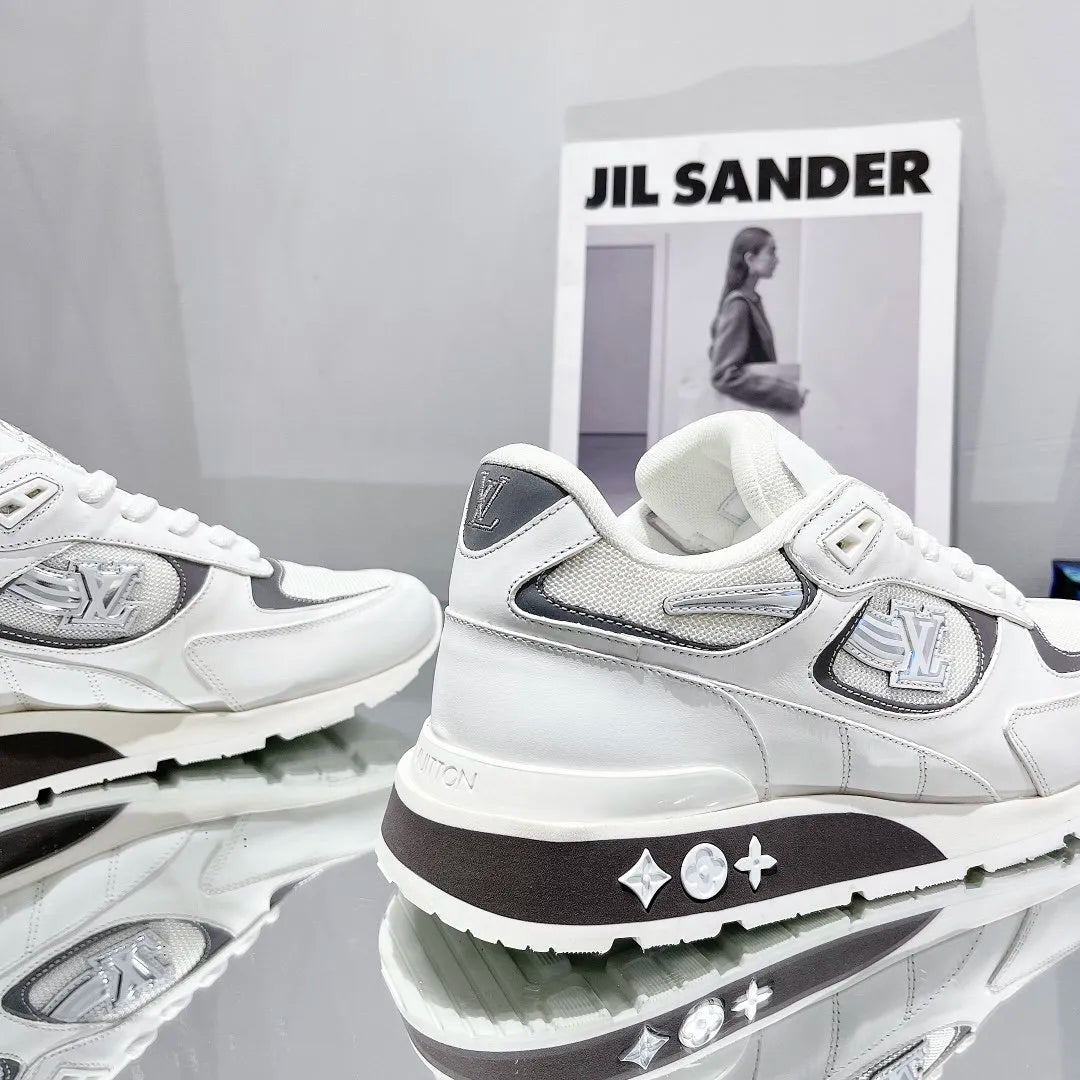 White Iridescent Textile Sneaker S64992