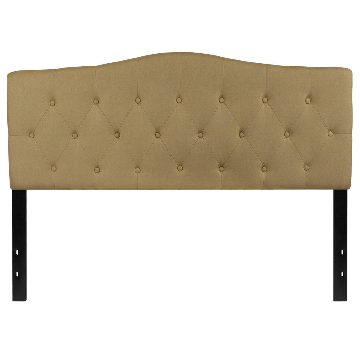 Beige Fabric Queen Size Upholstered Headboard R97523