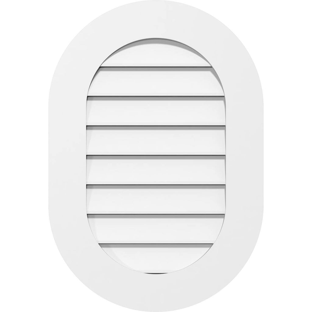 Vertical Round Ended Surface Mount PVC Gable Vent T26905