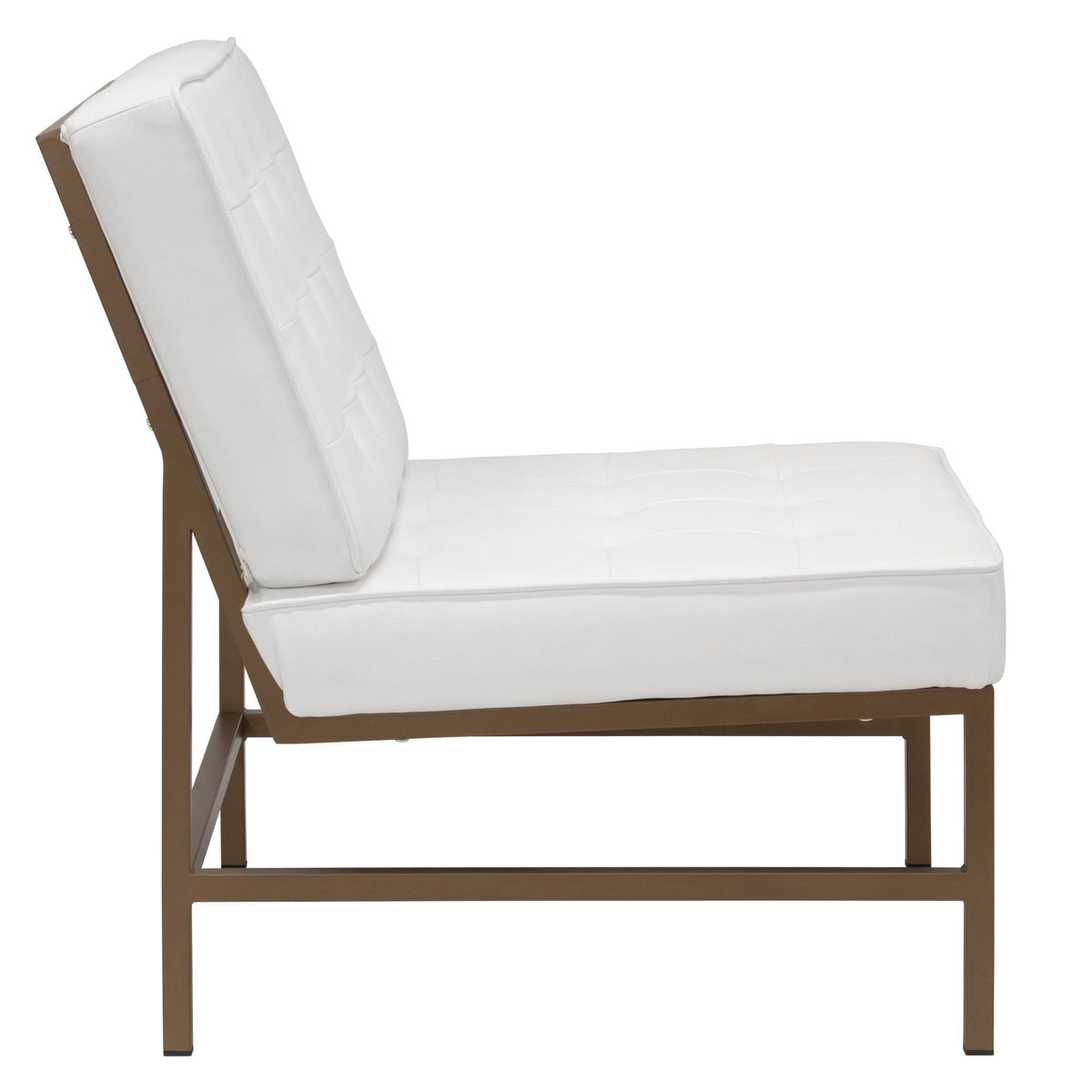 Tufted Blended Leather Accent Chair H5114