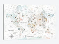Canvas Wall Decor Prints World Map Art G910