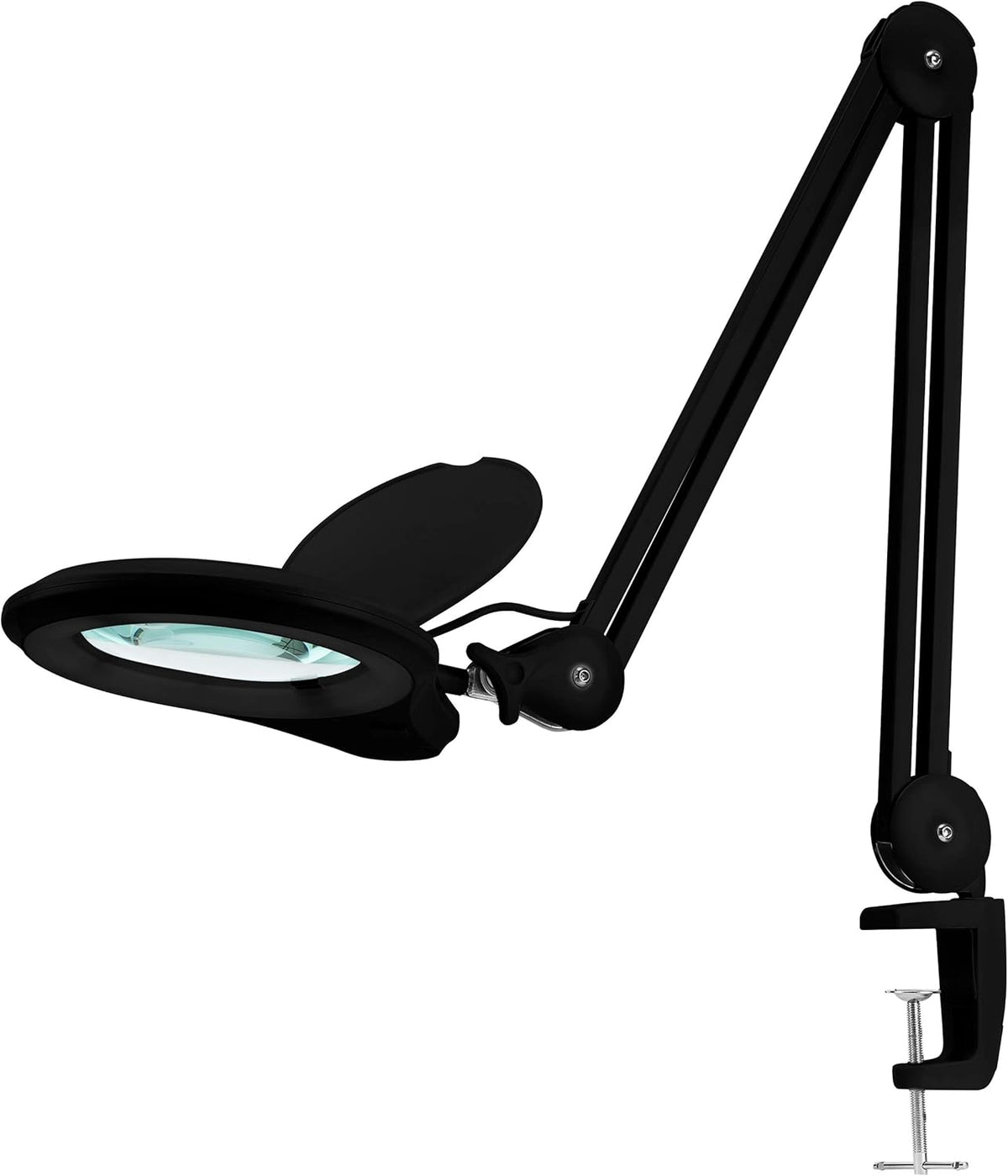 1,200 Lumens Super LED Magnifying Lamp with Clamp, 5 Diopter, Dimmable, Black W25012