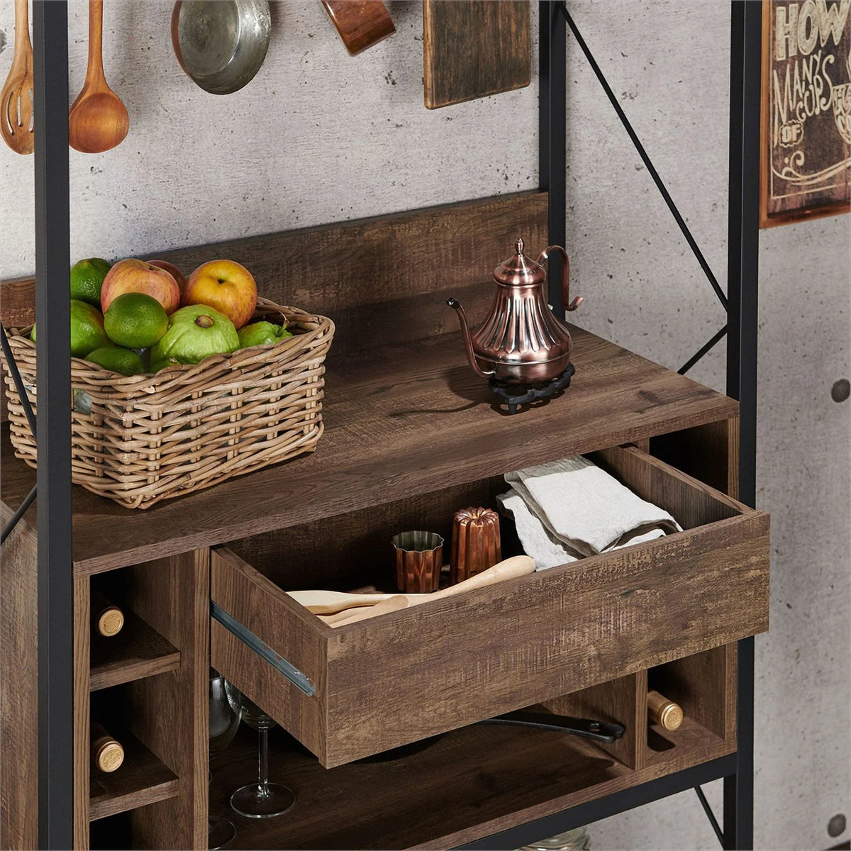 Oak Wood Baker's Rack U54534