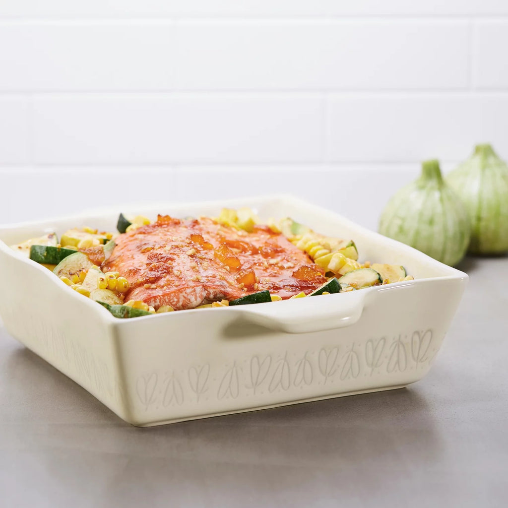 Stoneware Square Baker 8" x 8" Cream C760402