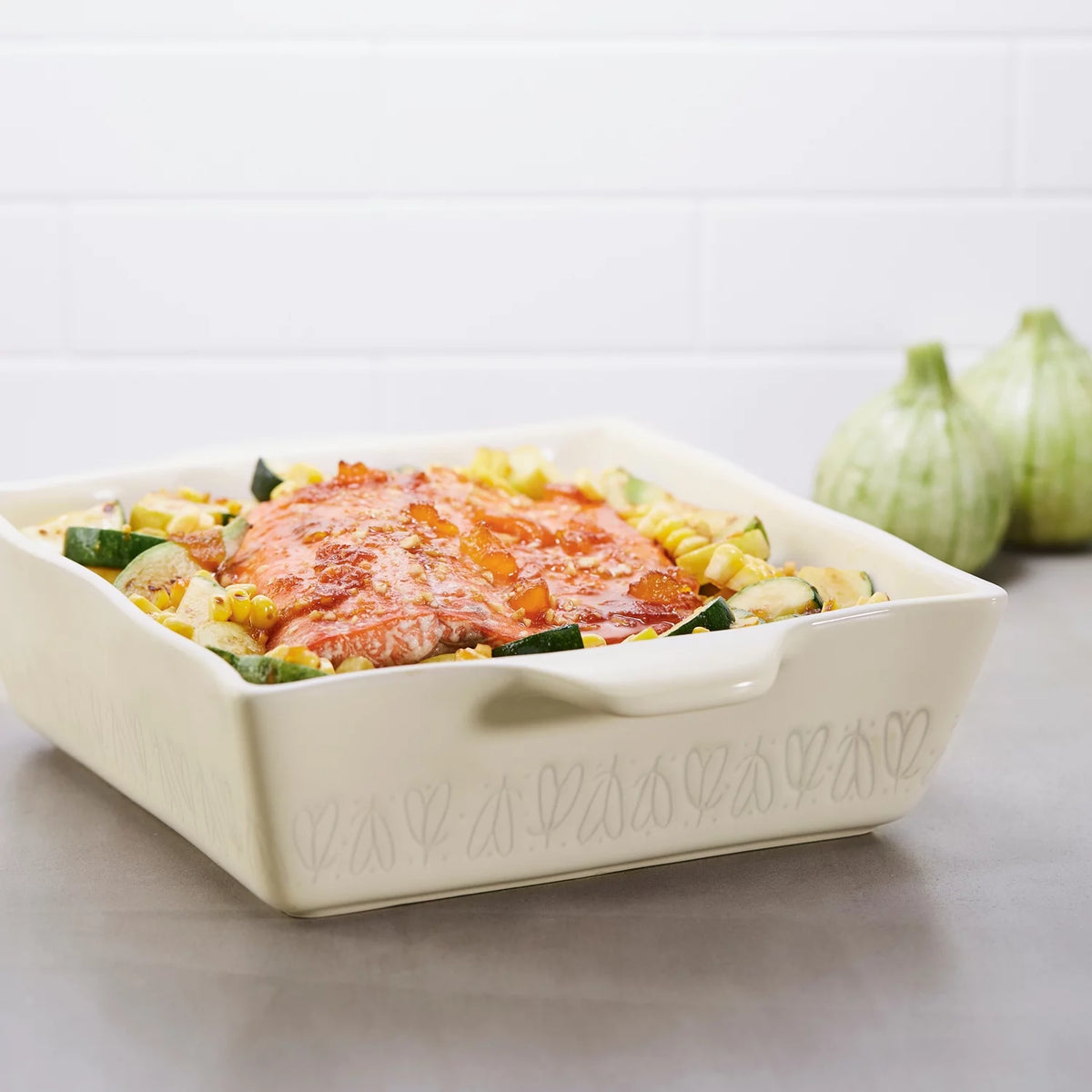 Stoneware Square Baker 8" x 8" Cream C760402