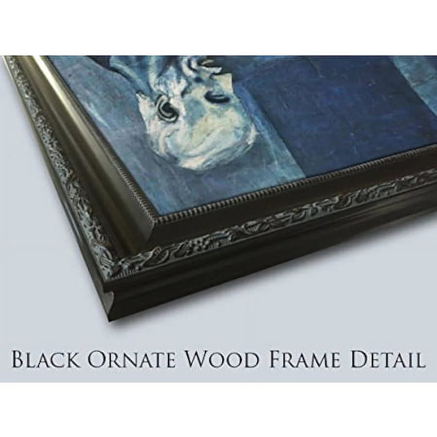 Black Ornate Wood Framed Art Print T464173