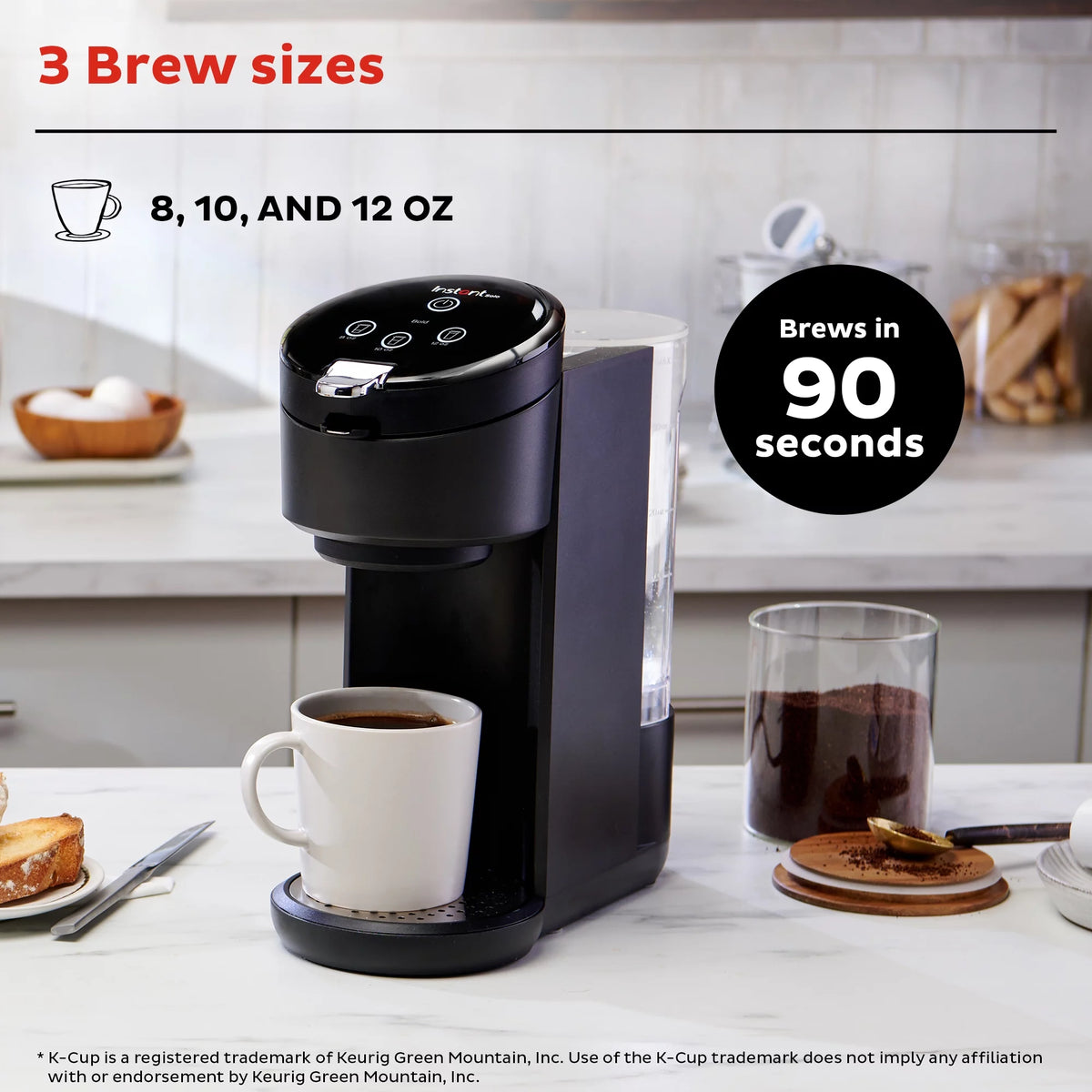 2-in-1 Single Serve Coffee Maker with 3 Brew Sizes, Black G767