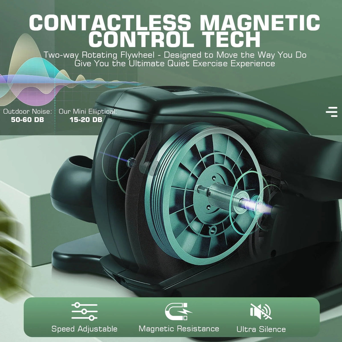 Under Desk Elliptical Machine with LCD Monitor Y2600