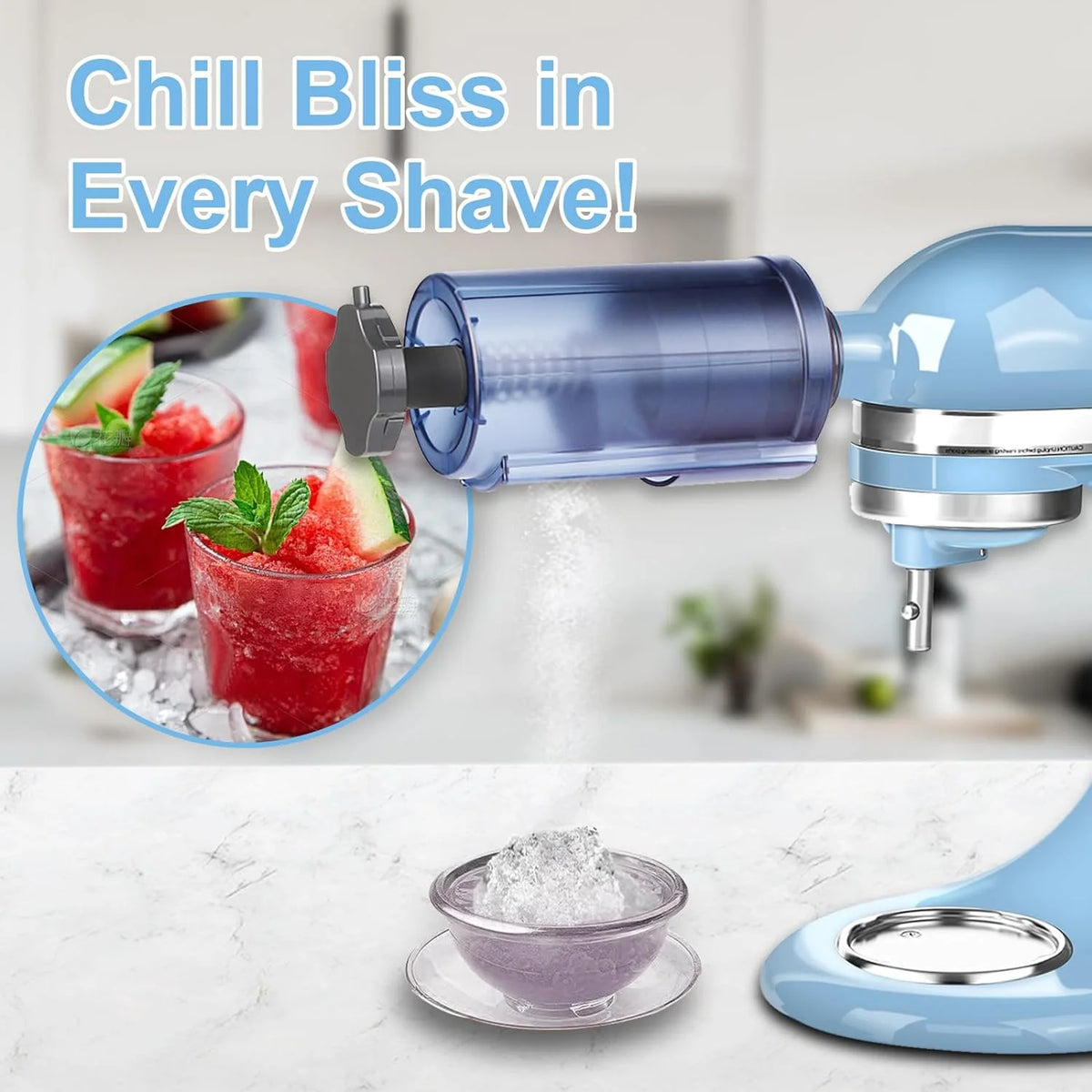 Shave Ice Attachment for Mixer with 8 Ice Molds N9241