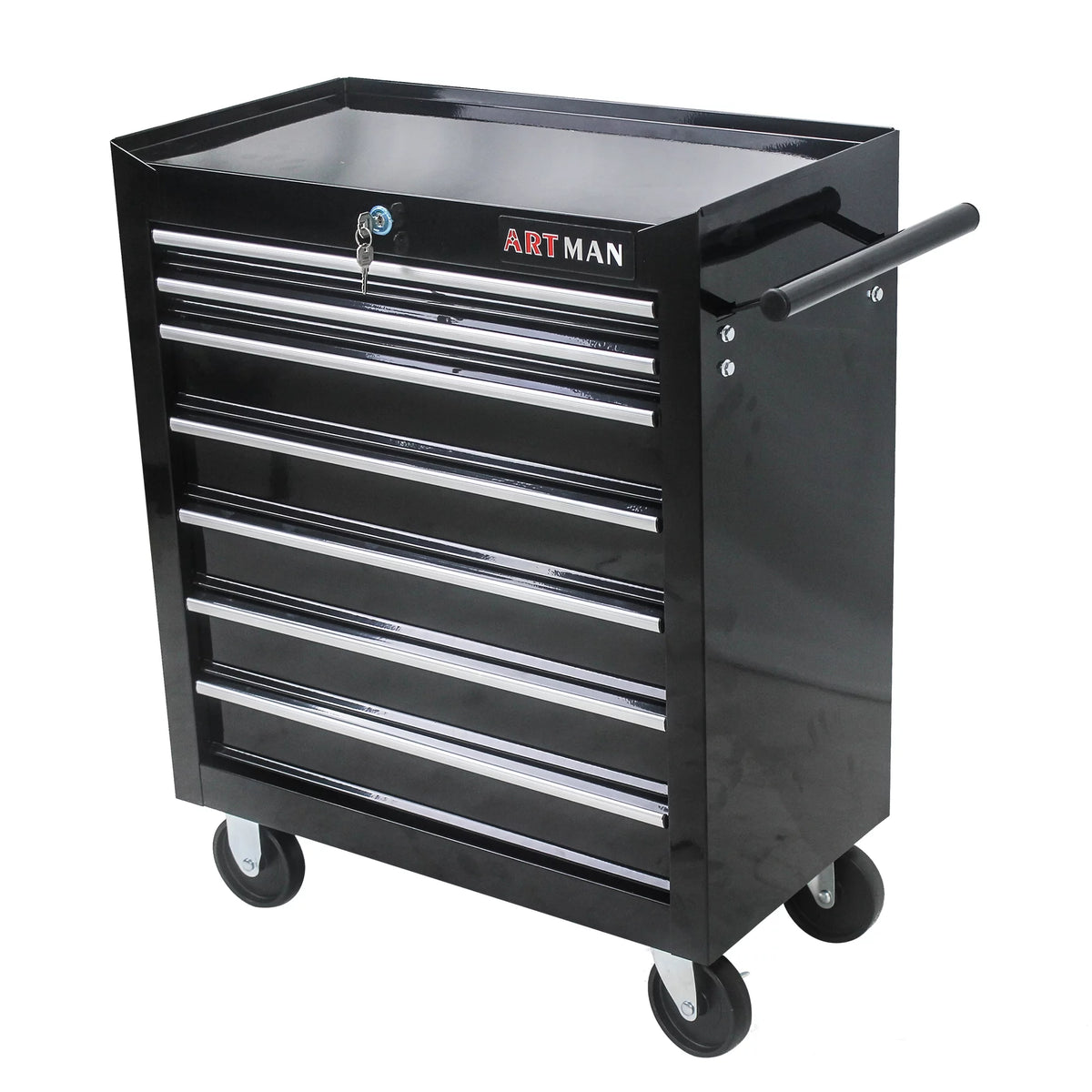 Red 7 Drawers Rolling Tool Chest Cabinet with Wheels X484837