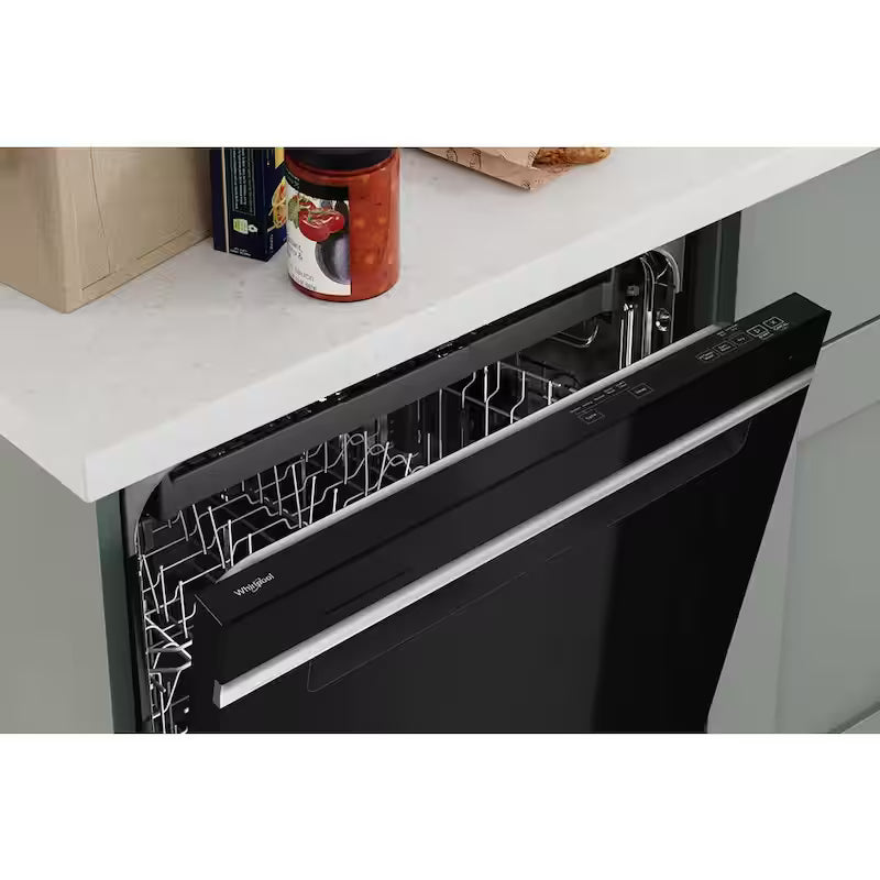 Black Built-In Tall Tub Dishwasher with Third Level Rack D40385