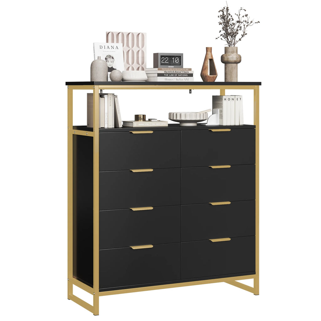 White 8 Drawer Wood Dresser H23742