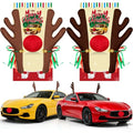 2 Pack Red Nose Car Antler Christmas Decorations O948323