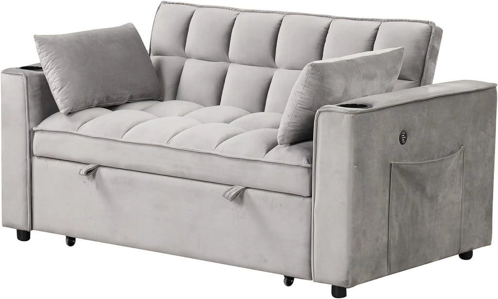 Convertible Sofa Couch with Pull Out Bed D3367