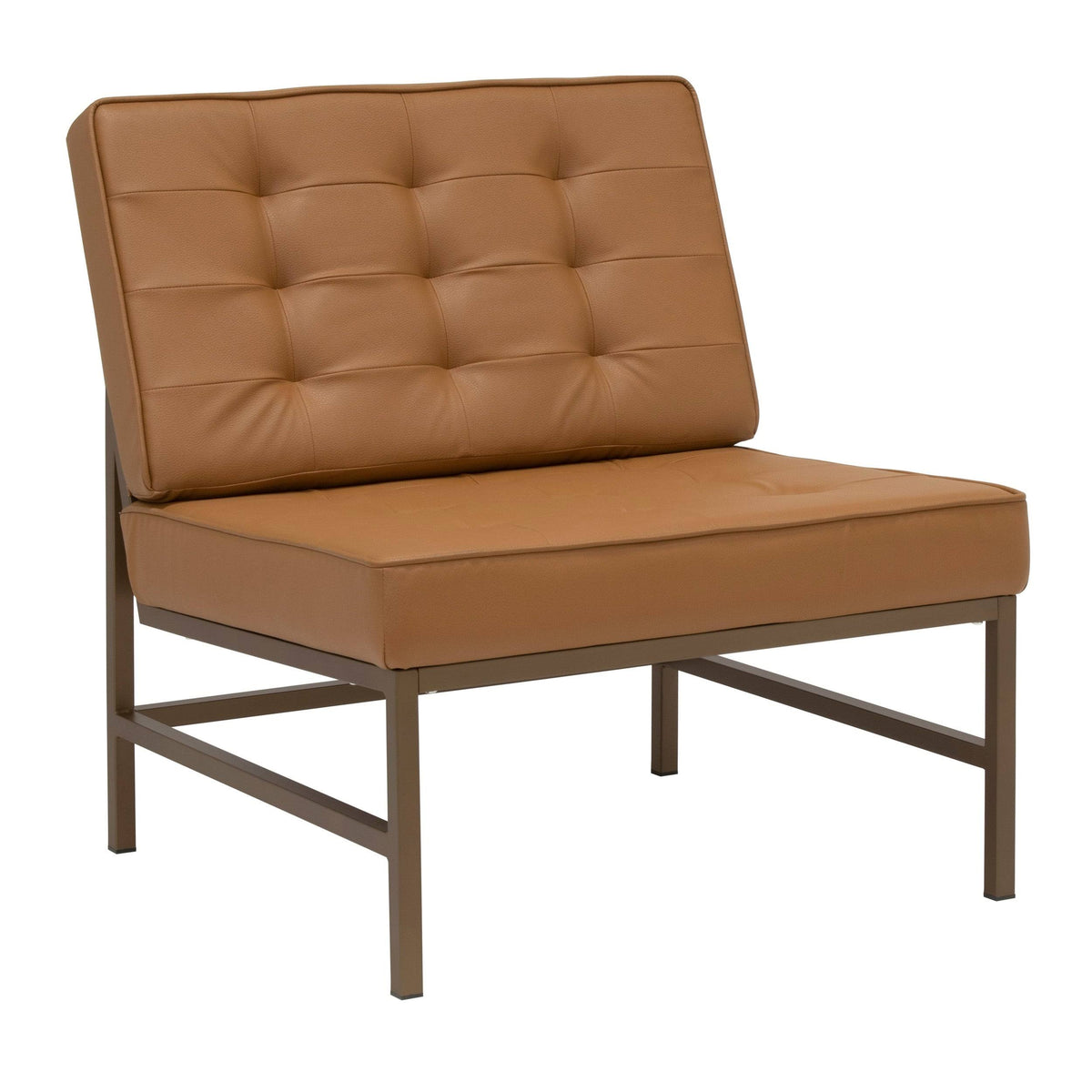Tufted Blended Leather Accent Chair H5114