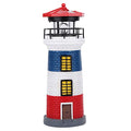 Solar LED Lighthouse Statue Y888237