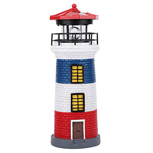 Solar LED Lighthouse Statue Y888237