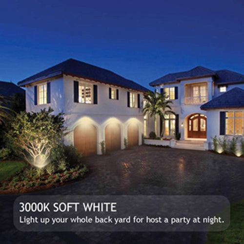 10W LED Landscape Lights 12V Low Voltage Outdoor Spotlights Warm White 3000K IP65 Waterproof 4 Pack U47088