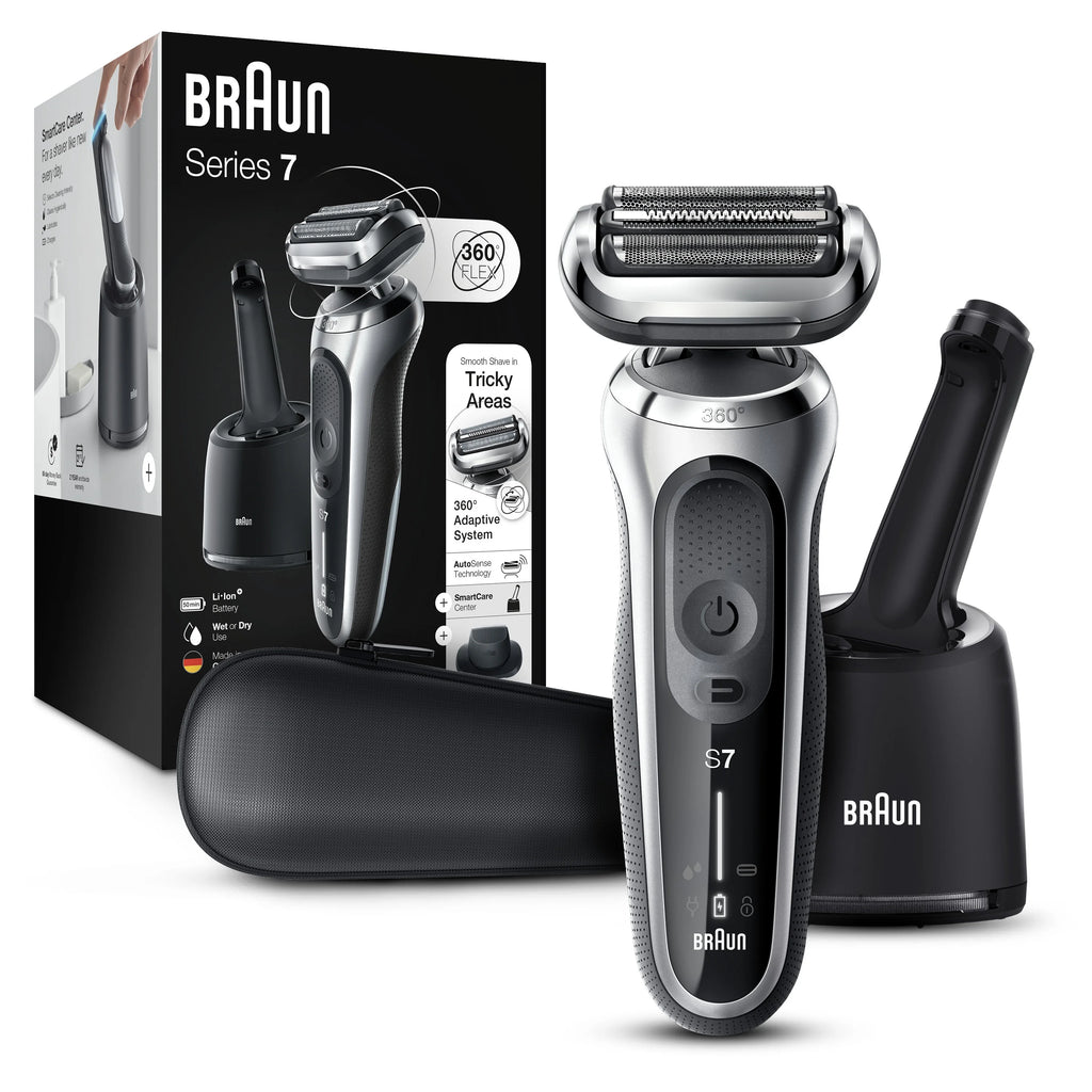 Electric Razor for Men with SmartCare Center, Precision Trimmer, Wet & Dry, Rechargeable, Cordless Foil Shaver, Silver U116