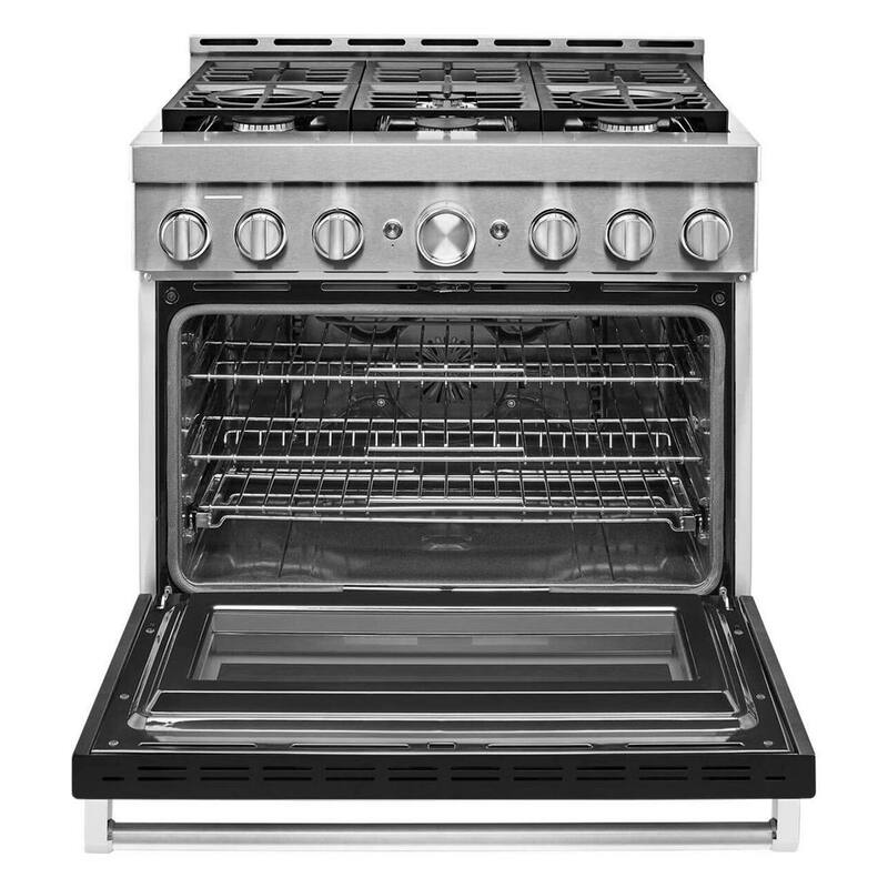 5.1 cu. ft. Smart Gas Range with Self-Cleaning and True Convection in Imperial Black S94286