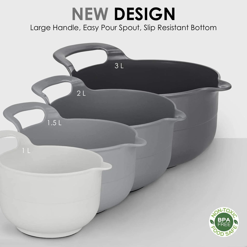 4 Piece Nesting Plastic Mixing Bowl Set M973404