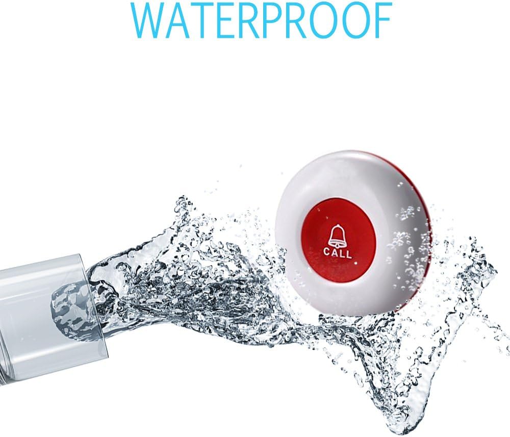 Wireless Calling System with 10 Waterproof Call Buttons and Display Receiver T403135