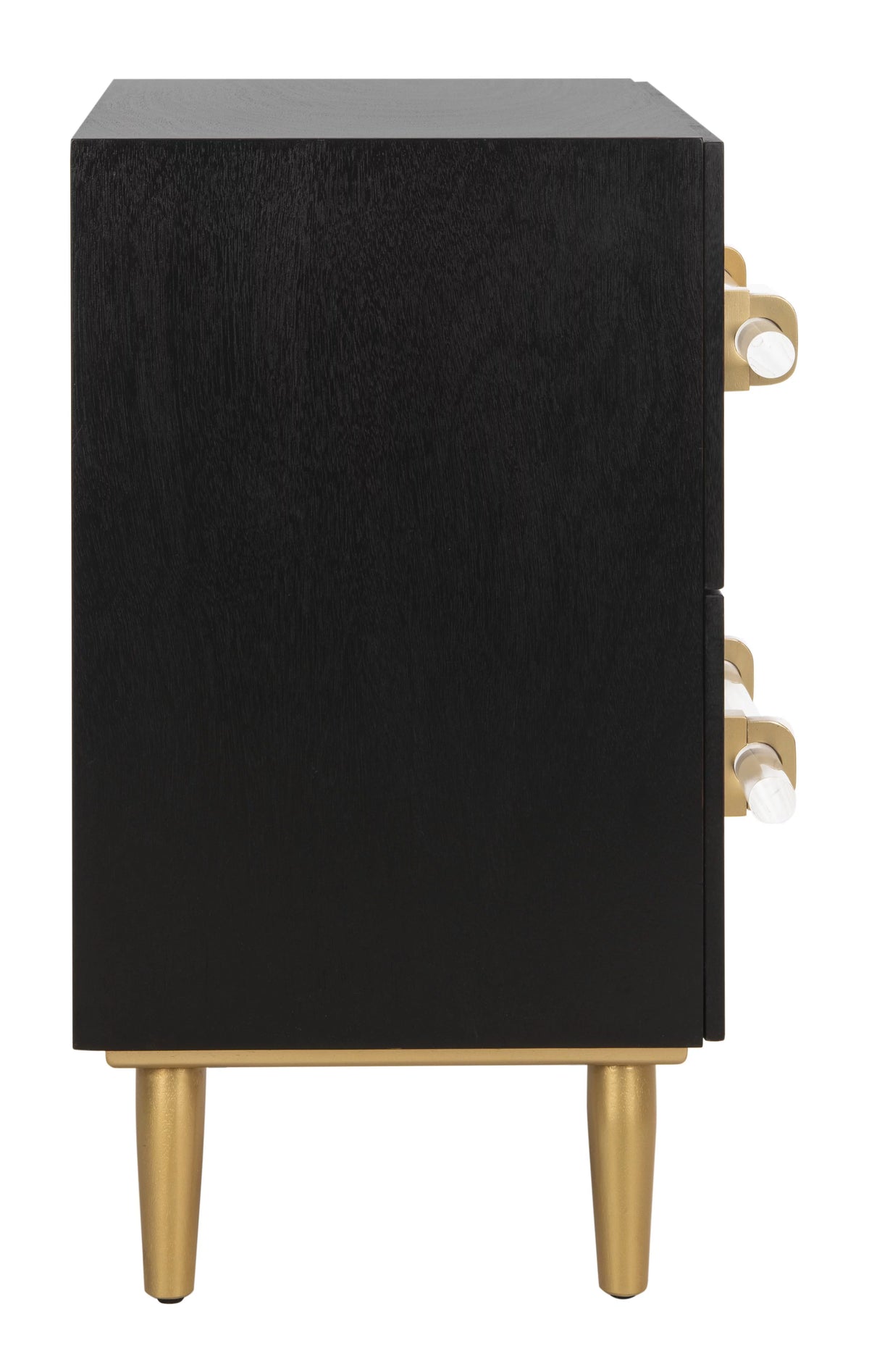 Black 2-Drawer Nightstand U5701