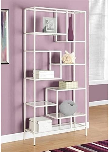 White Metal Bookcase Q262759