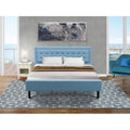King Bedroom Set in Black/Denim Blue T13849