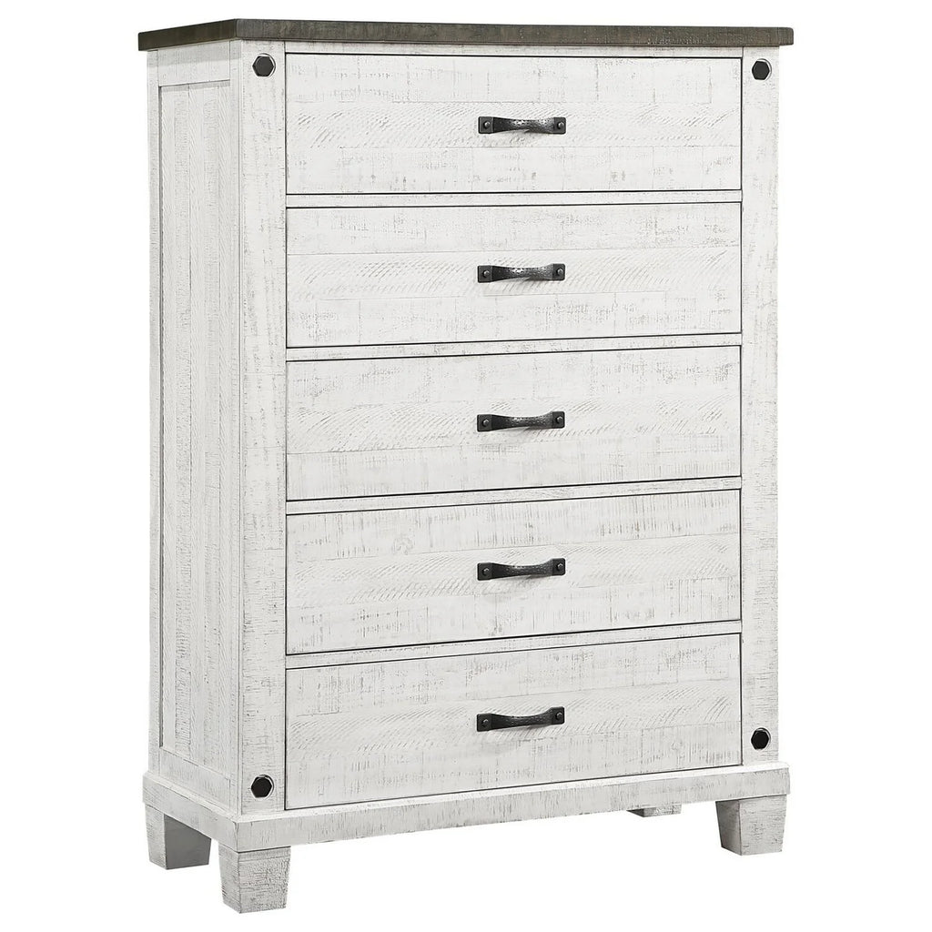 White Pine Wood 5 Drawer Dresser M932464