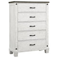 White Pine Wood 5 Drawer Dresser M932464