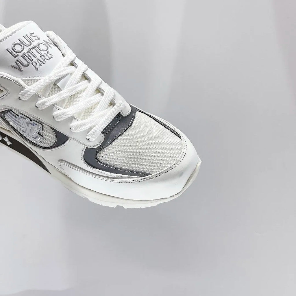 White Iridescent Textile Sneaker S64992