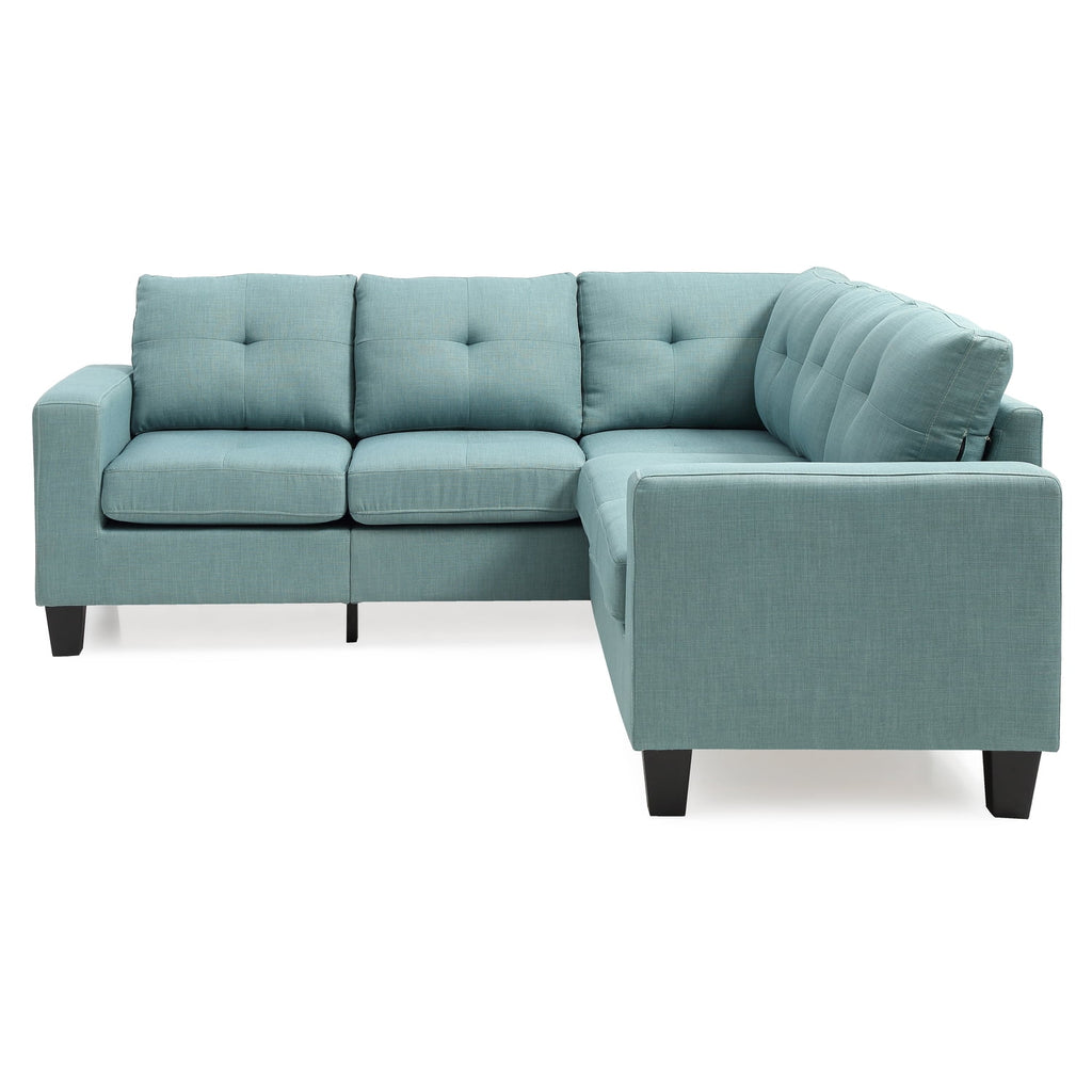 Teal Twill Fabric Sectional Z358