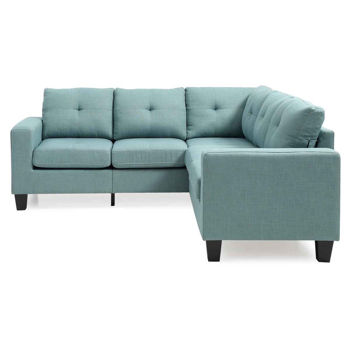 Teal Twill Fabric Sectional Z358